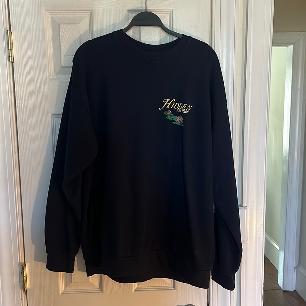 Hidden NY Lily Pad Crew Neck Sweatshirt - Navy - Size Large